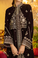 Charldes - Embroidered Velvet Stitched 2PC