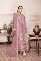 Saffairs - Embroidered Chiffon Gown Pret 3PC