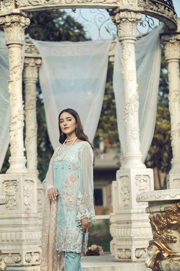 AQUA MARINE (SCHIFFLI EMBROIDERED LAWN)