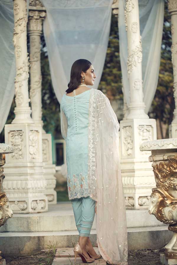 AQUA MARINE (SCHIFFLI EMBROIDERED LAWN)