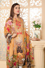 Beelim - Digital Printed and Embroidered Linen 3PC