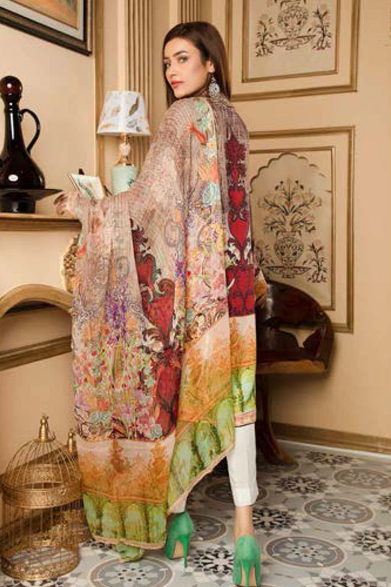 Culin - Digital Printed and Embroidered Linen 3PC