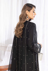 Marble Black - Embroidered Chiffon Pret 3PC