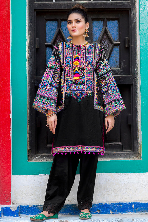 Black Spinel - Embroidered Lawn 2PC Unstitched