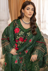 Rose Forest - Embroidered Organza Stitched