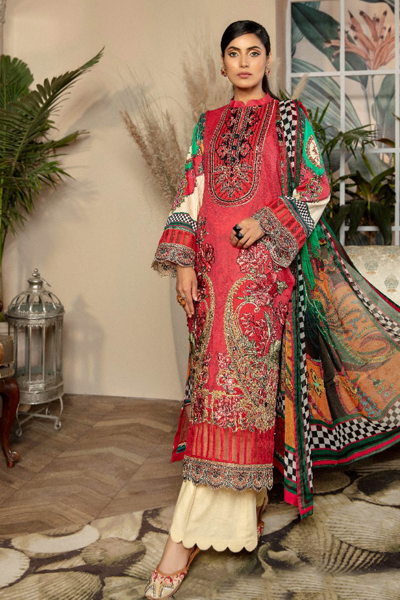 Falu Red - Exclusive Embroidered Lawn 3PC