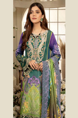 Vision - Digital Printed & Embroidered Swiss Lawn 3PC