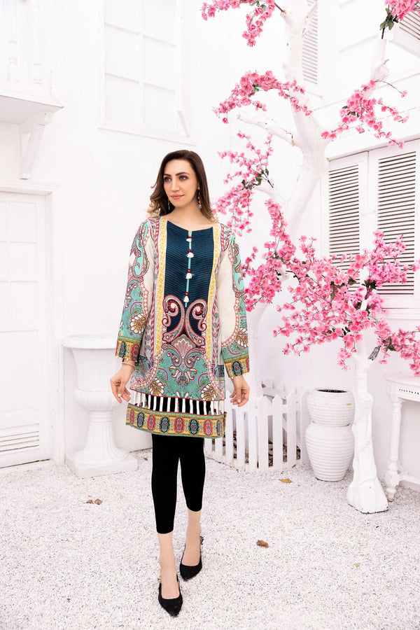 Auster - Digital Printed Stitched Lawn Kurti