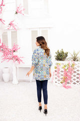 Cloud Rust - Digital Printed Stitched Lawn Kurti