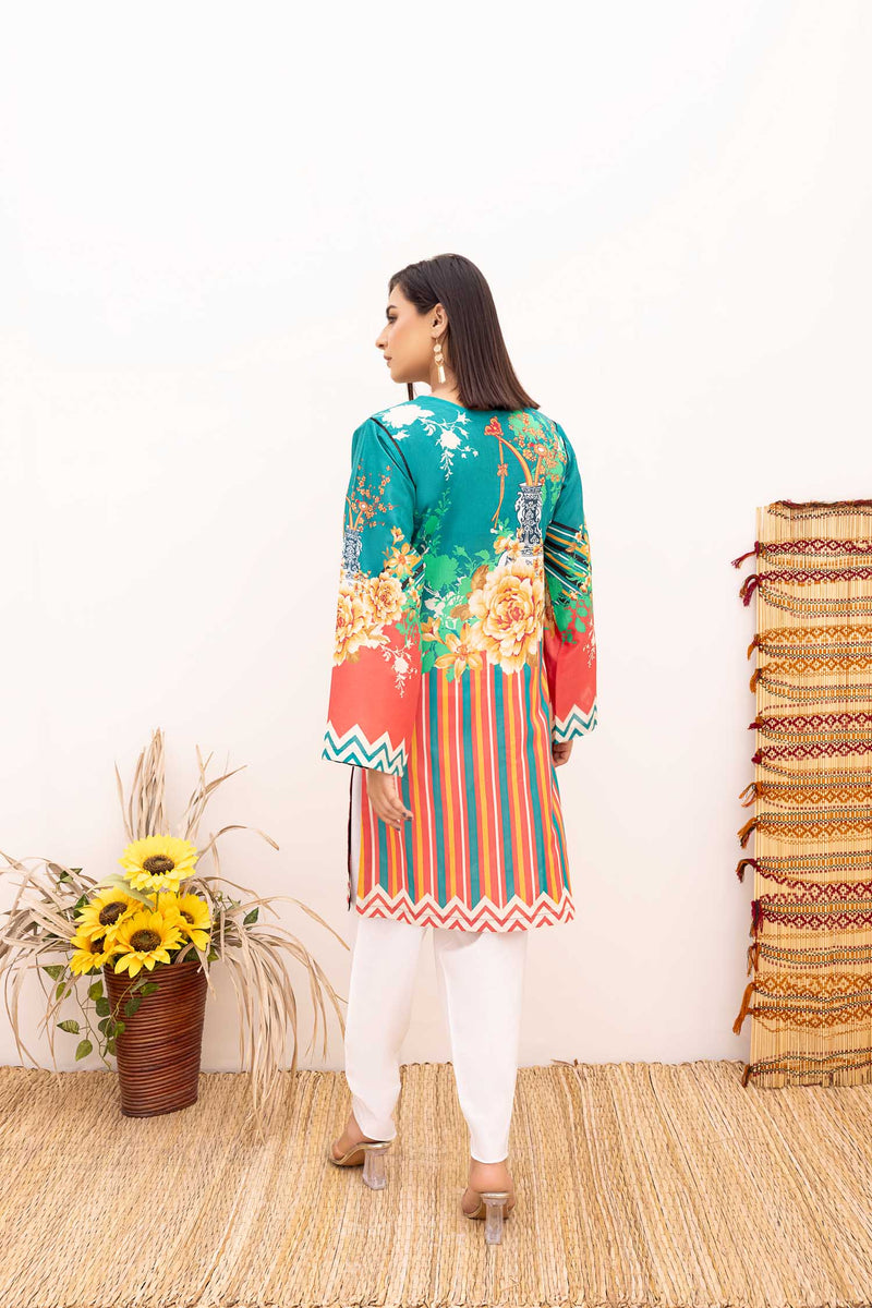 Aquis - Digital Printed Stitched Lawn Kurti