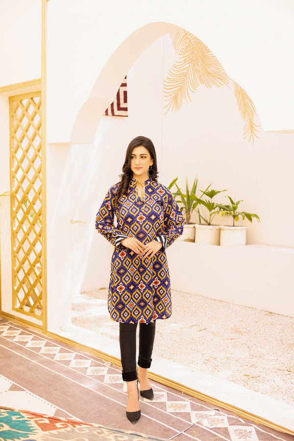 Welish - Digital Printed Stitched Lawn Kurti