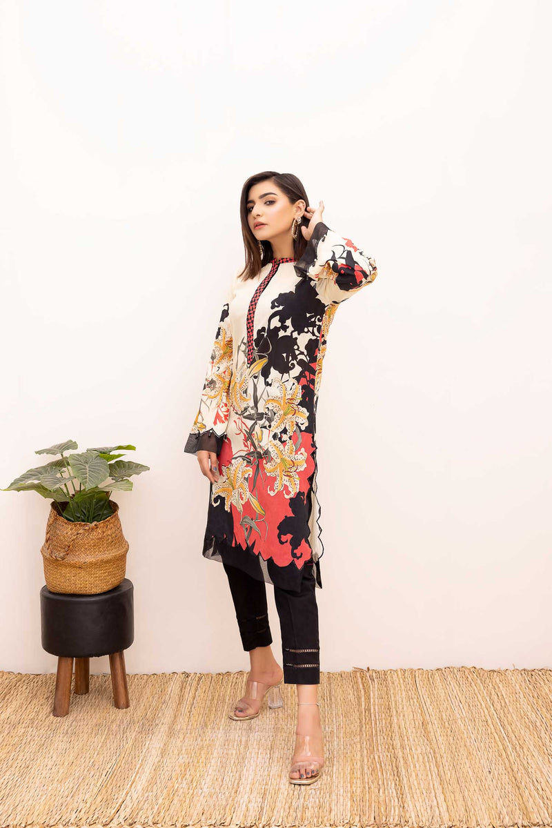Crawl - Digital Printed Stitched Lawn Kurti