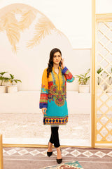 Razel mix - Digital Printed Stitched Lawn Kurti