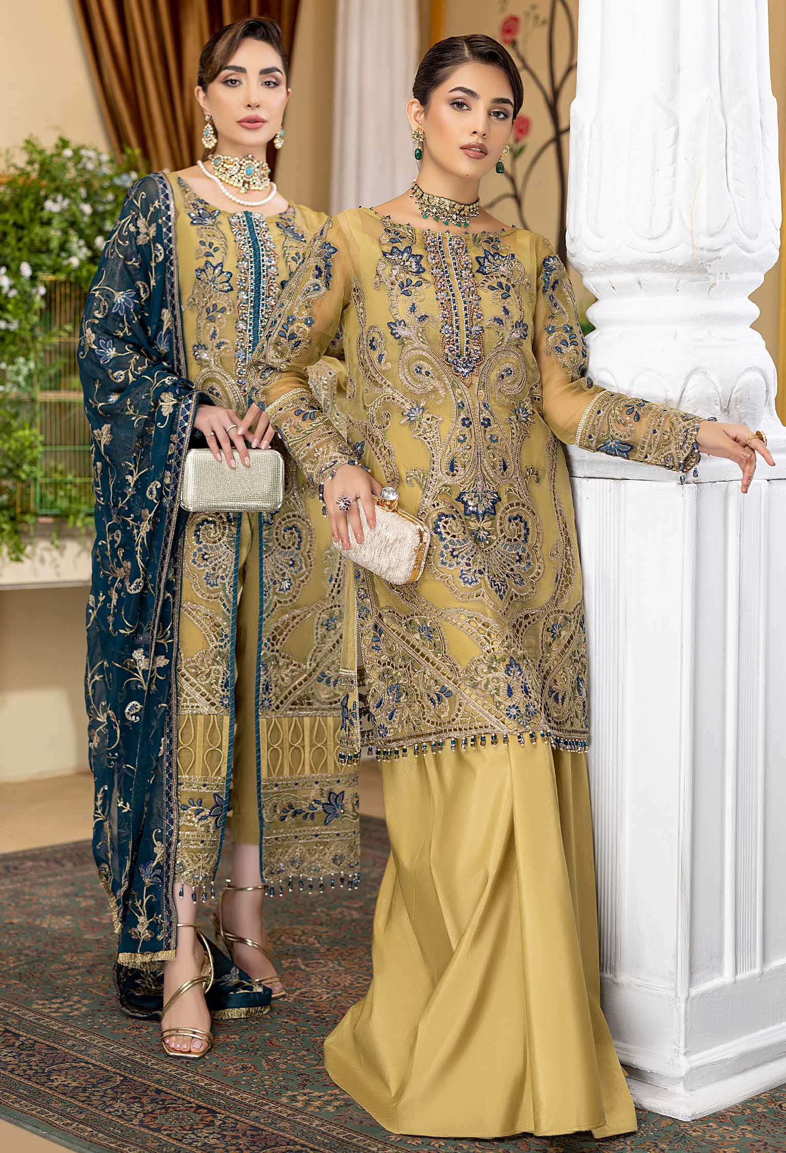 Royal Fusion B - Embroidered Organza