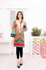 Querin - Digital Printed Stitched Lawn Kurti