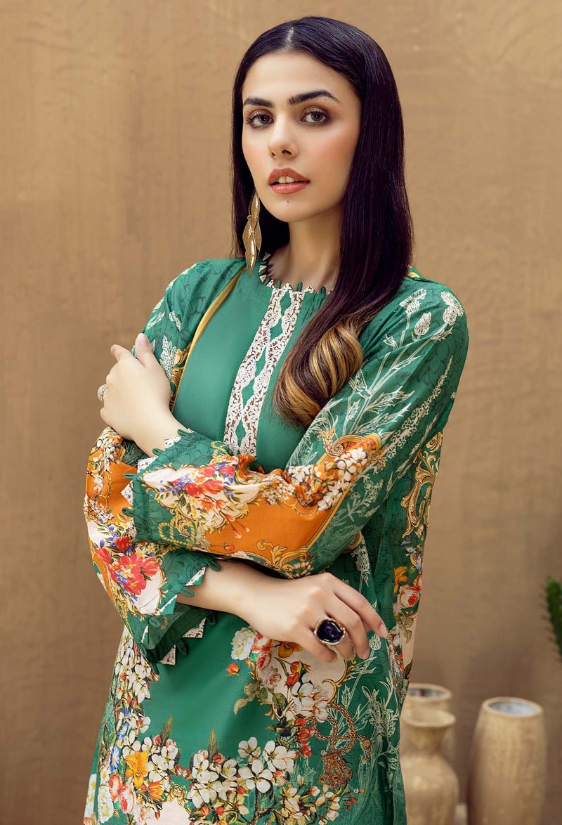 Rainy Green - Lawn 2PC Pret