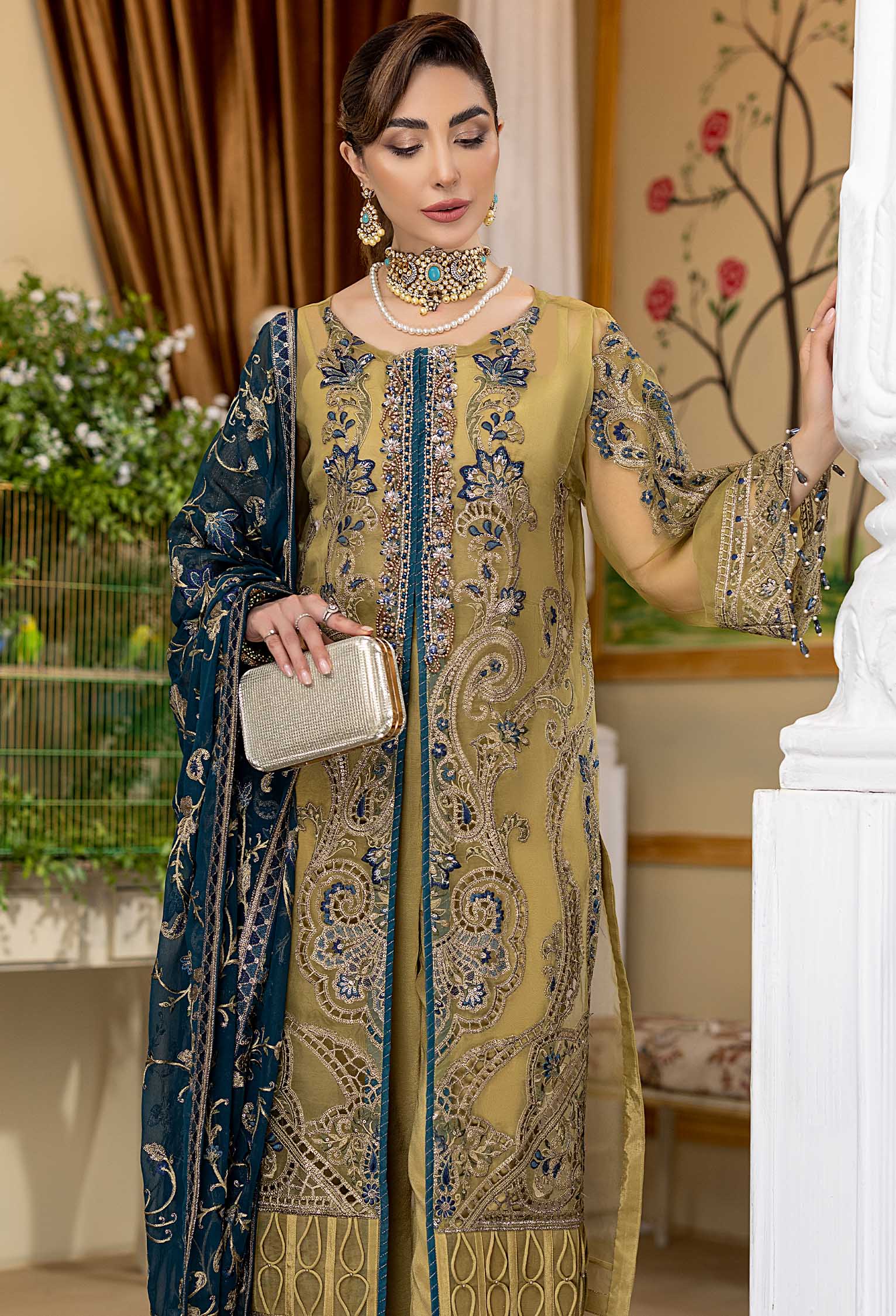 Royal Fusion B - Embroidered Organza