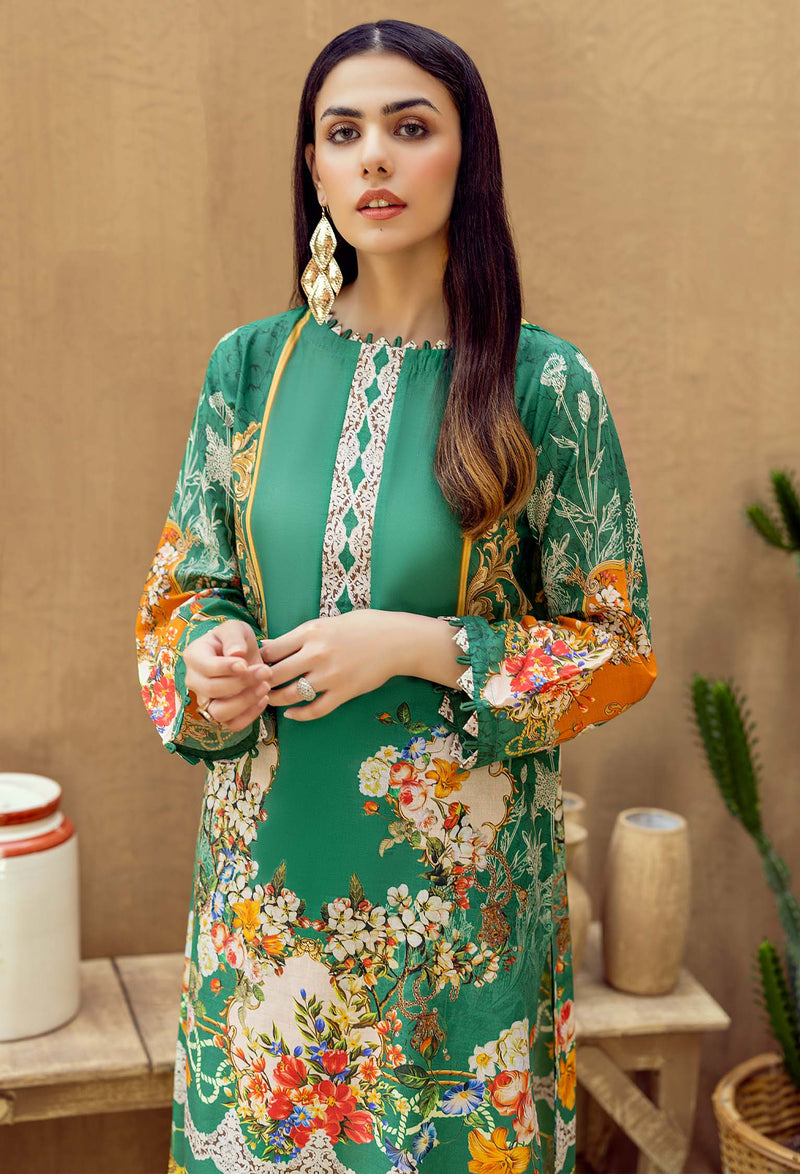 Rainy Green - Lawn 2PC Pret