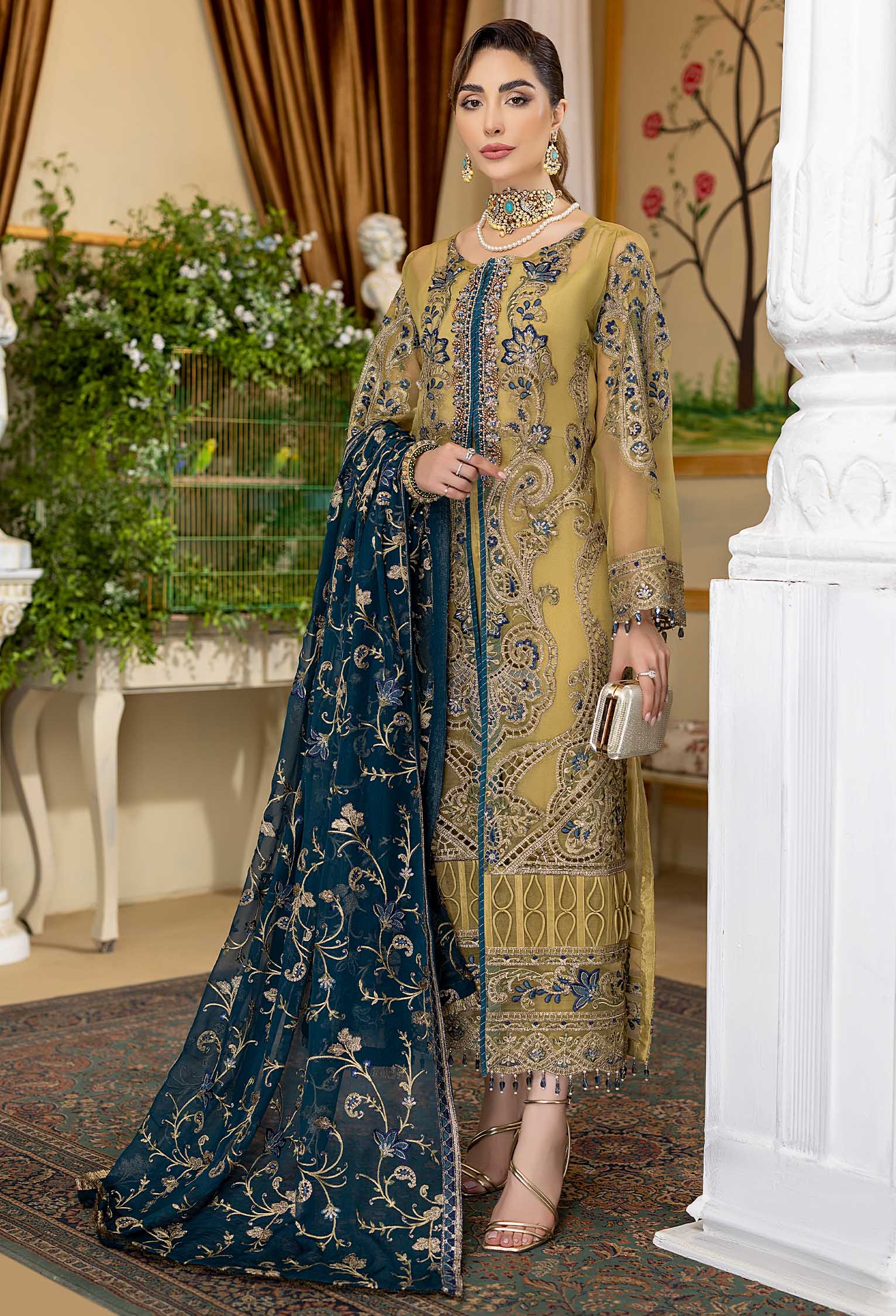 Royal Fusion B - Embroidered Organza