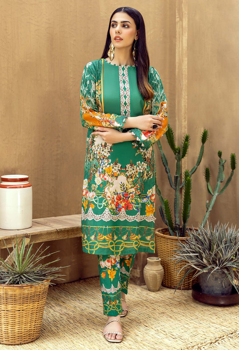 Rainy Green - Lawn 2PC Pret