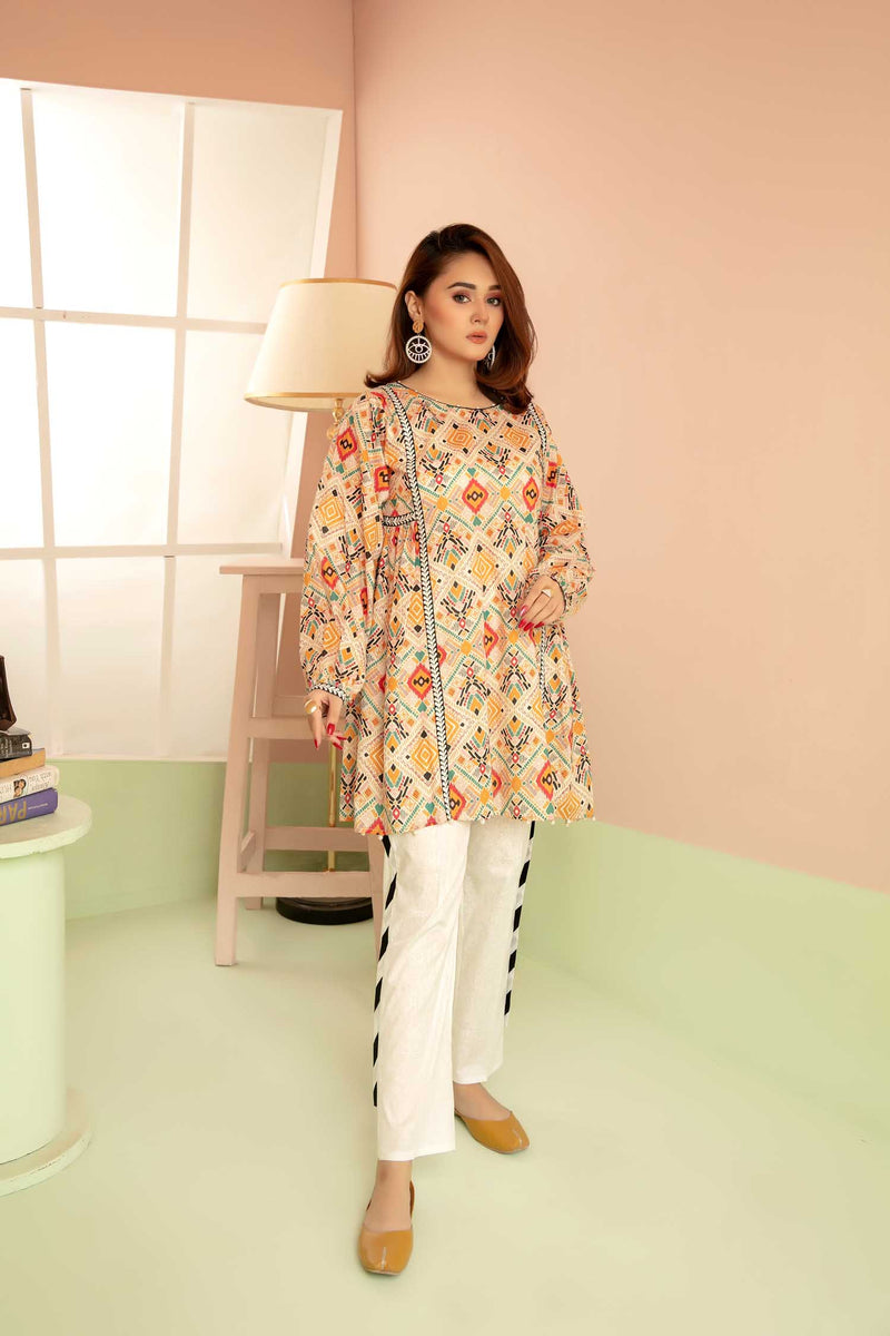 Sequence Blim - Digital Printed Stitched Lawn Kurti