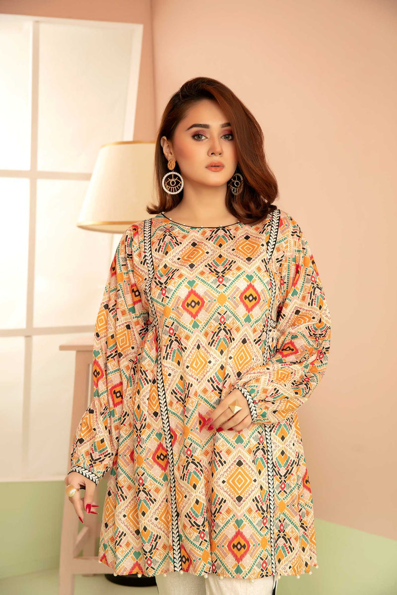 Sequence Blim - Digital Printed Stitched Lawn Kurti