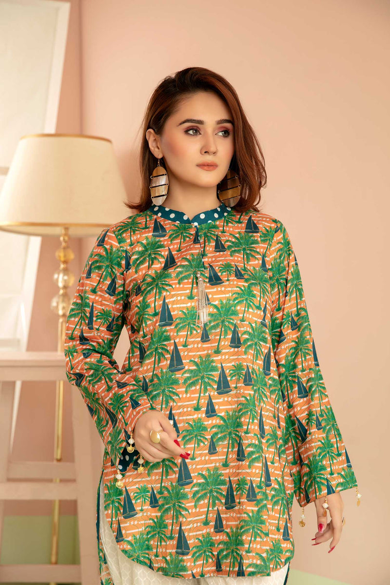 Silvid - Digital Printed Stitched Lawn Kurti