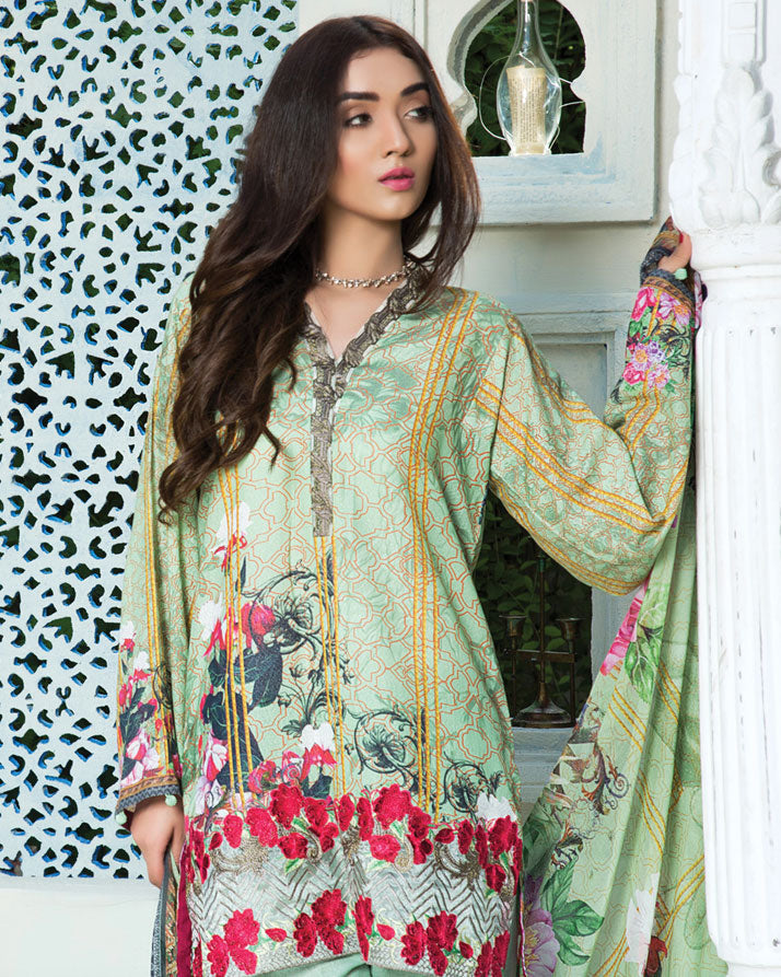 AQUA GREEN (DIGITAL PRINTED KARANDI)