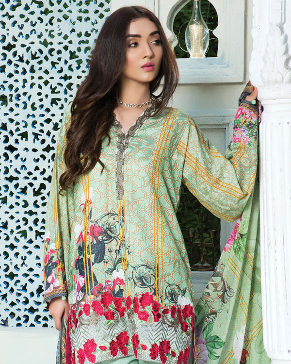 AQUA GREEN (DIGITAL PRINTED KARANDI)