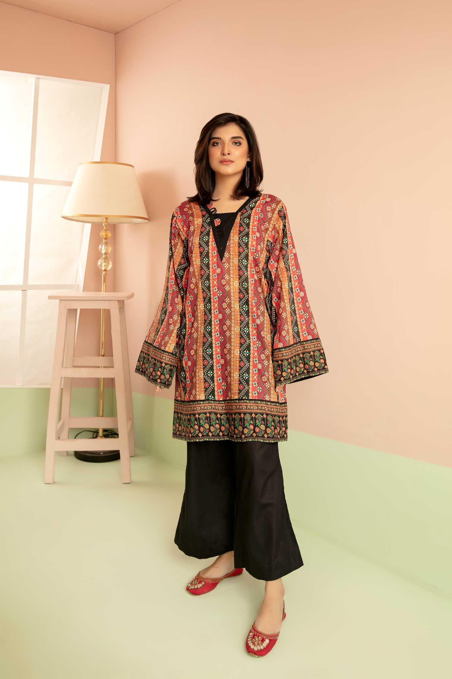 Tawney - Digital Printed Stitched Lawn Kurti