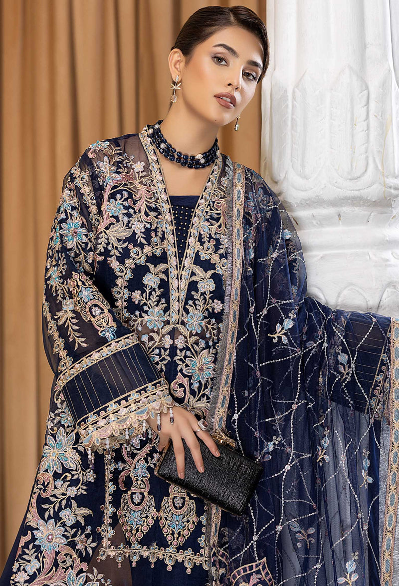 Exotic Empire - Embroidered Organza Stitched