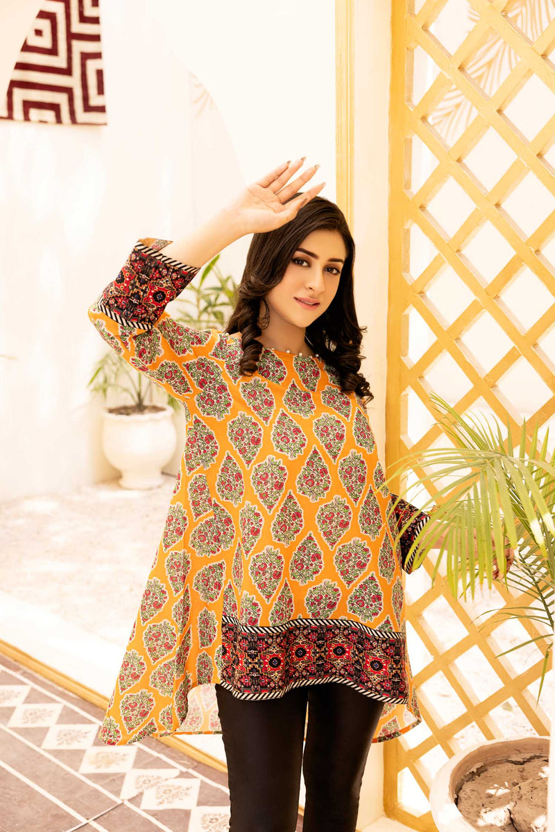 Glow - Digital Printed Stitched Lawn Kurti