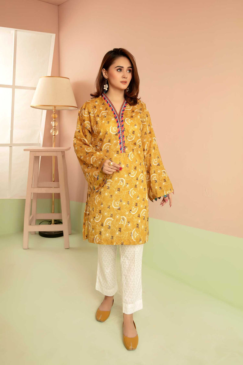 Yold - Digital Printed Stitched Lawn Kurti