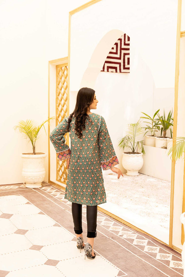 Riddle - Digital Printed Stitched Lawn Kurti