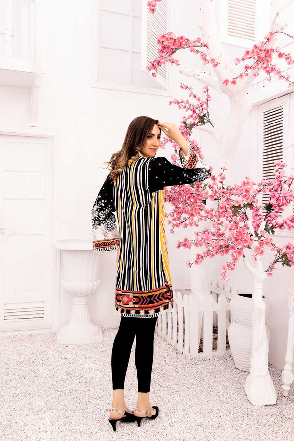 Quart Lines - Digital Printed Stitched Lawn Kurti
