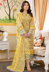 Crystal Lime - Embroidered Organza