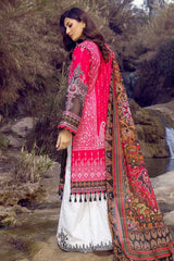 Flamingo Pink B - Exclusive Unstitch Lawn