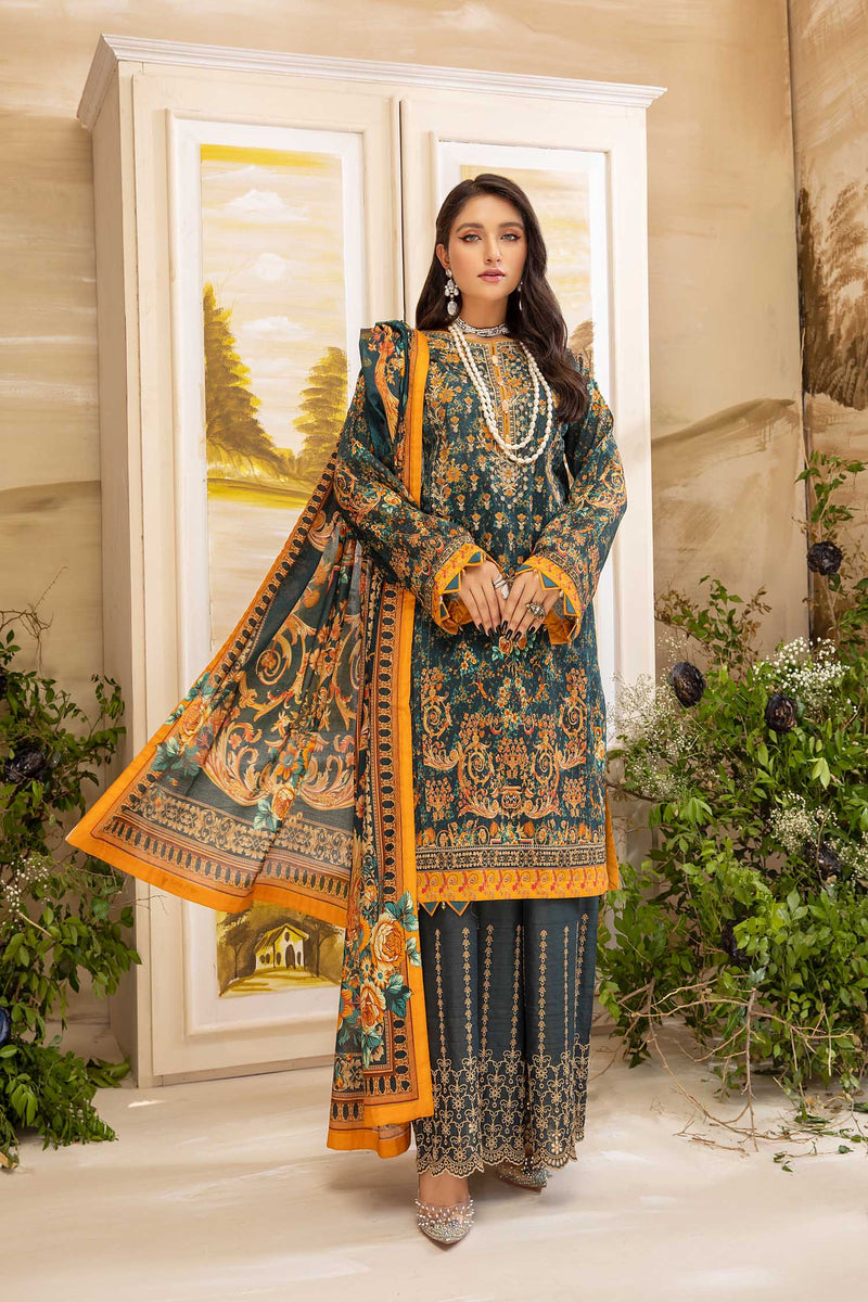 Veronne - Digital Printed And Embroidered Lawn 3PC