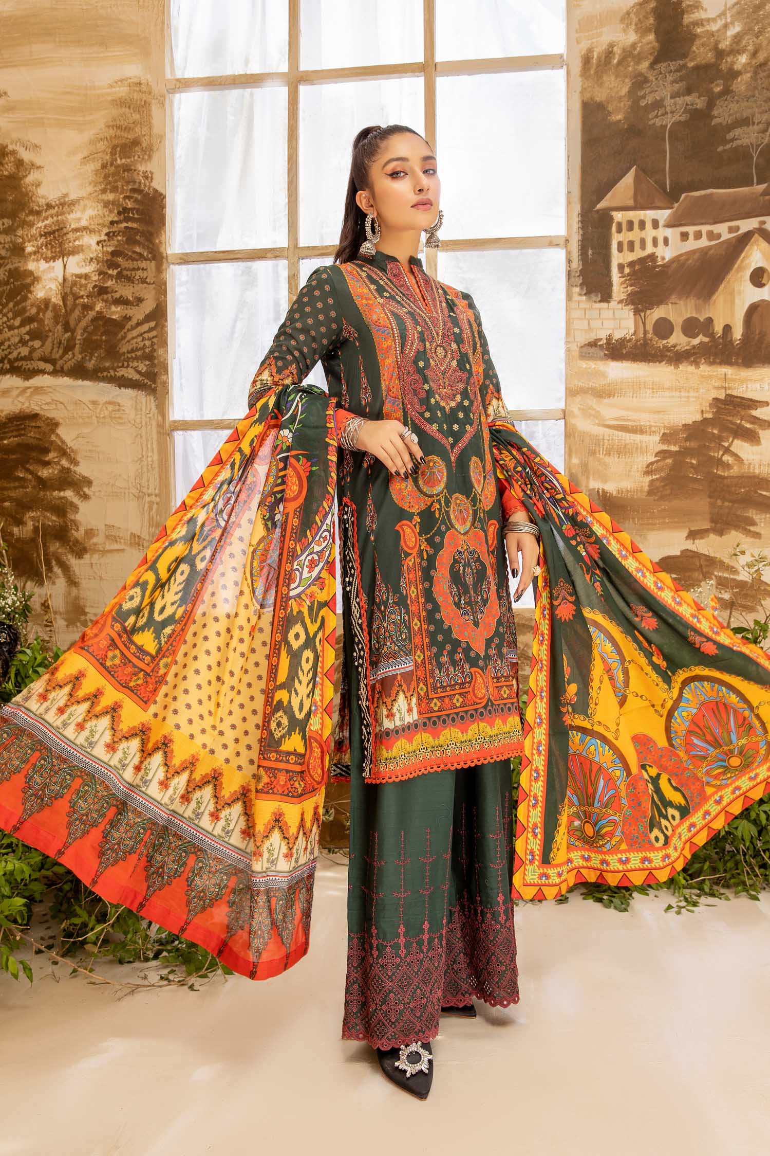 Seeded - Digital Printed And Embroidered Lawn 3PC