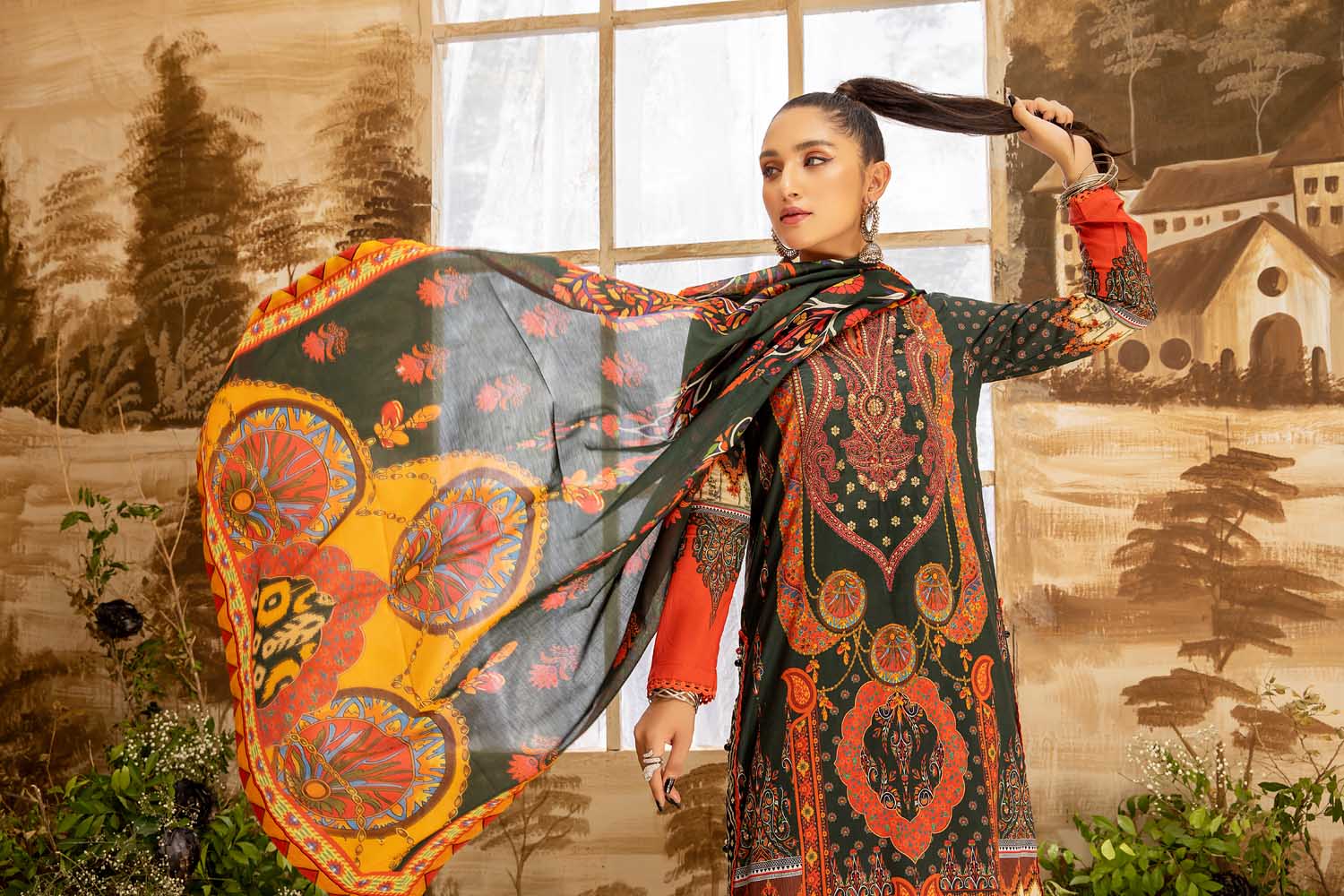 Seeded - Digital Printed And Embroidered Lawn 3PC