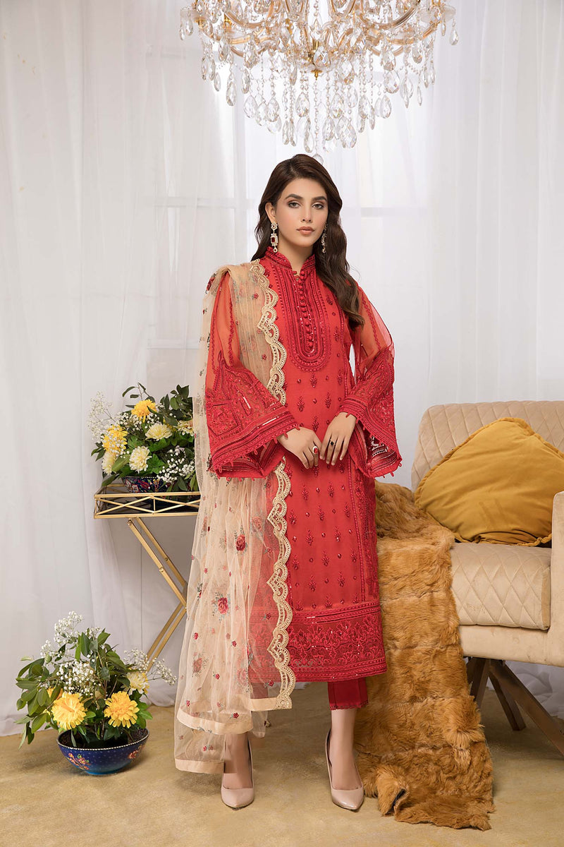 Red Coral - Luxury Pret 4PC