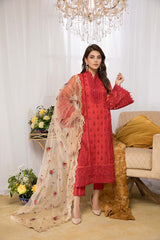 Red Coral - Luxury Pret 4PC