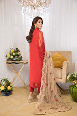 Red Coral - Luxury Pret 4PC