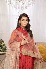 Red Coral - Luxury Pret 4PC