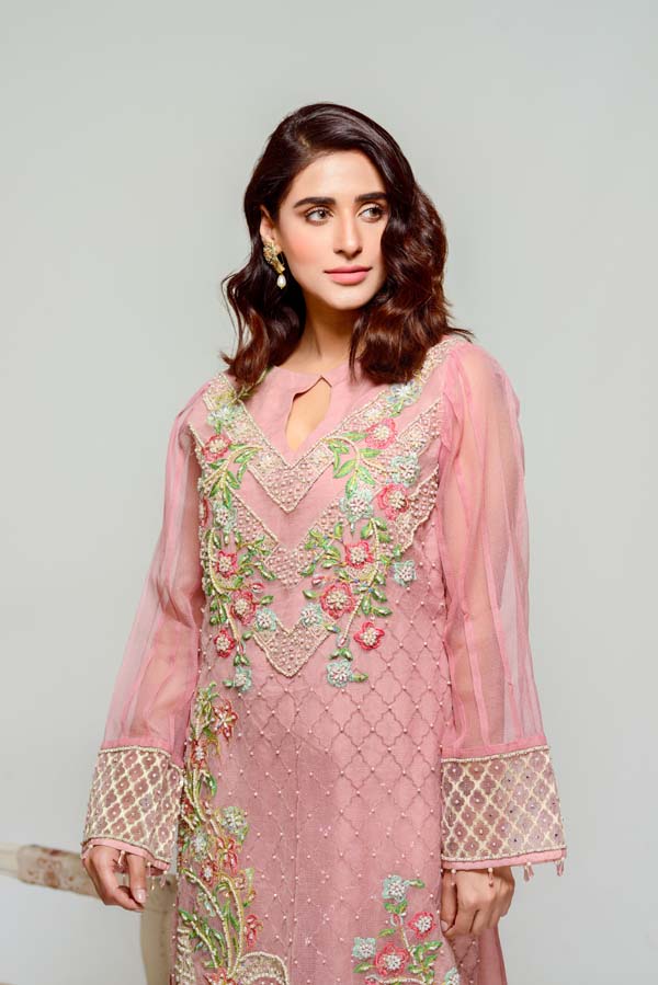Daria-i-Noor - Embroidered & Hand Embellished Cotton Net