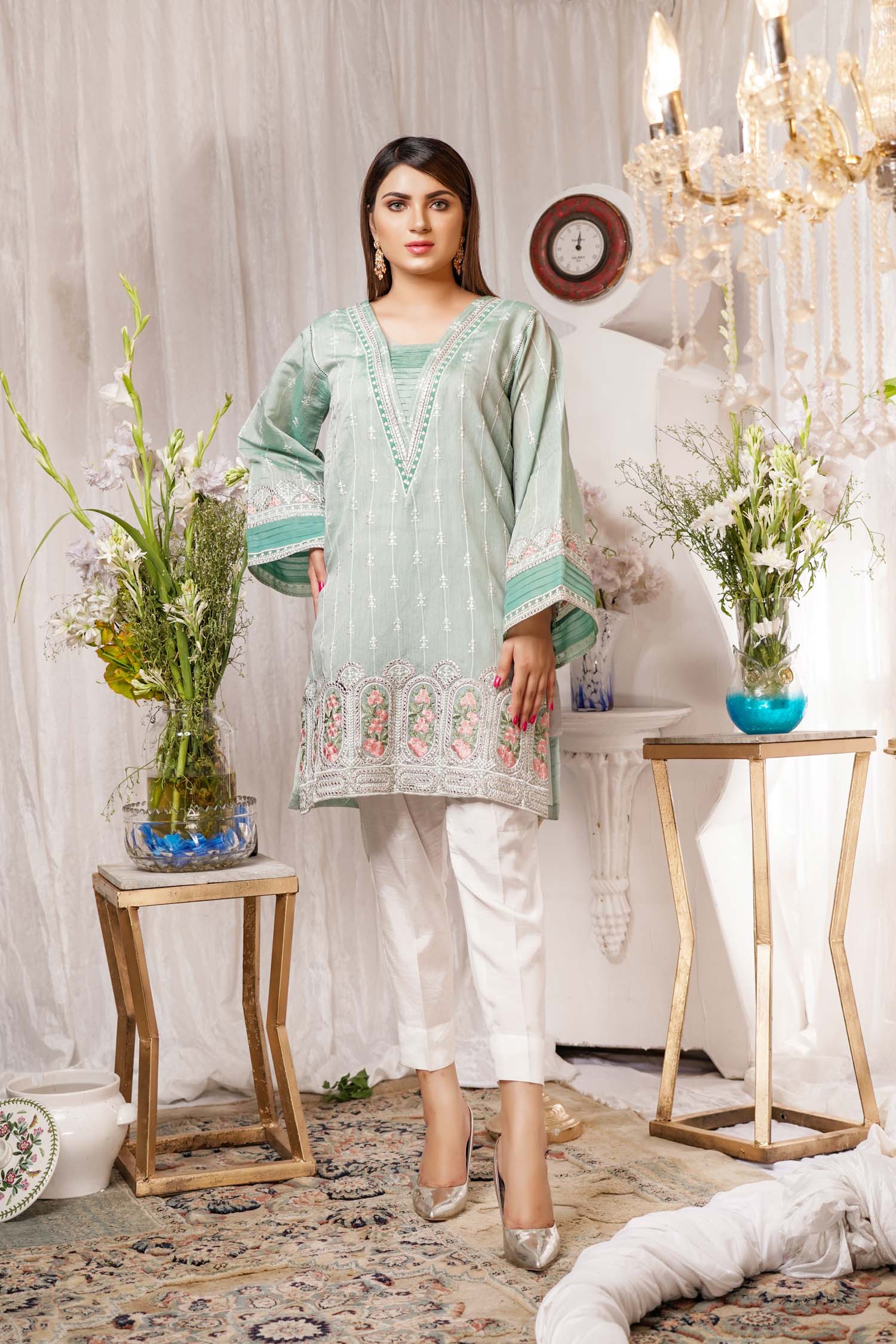 Affable - Embroidered Paper Silk Stitch Kurti