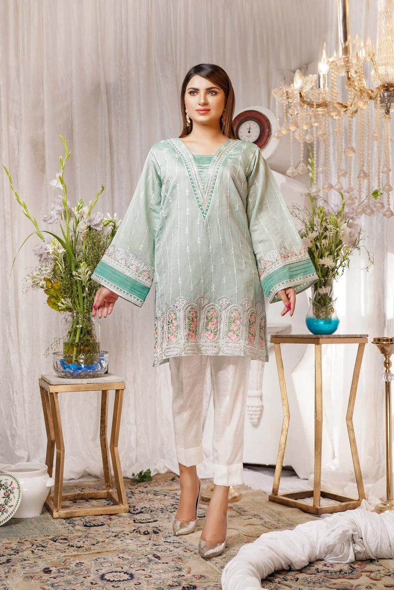 Affable - Embroidered Paper Silk Stitch Kurti