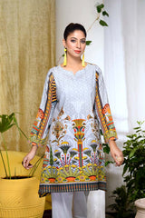 Aqua Splendore - Digital Printed Unstitch Lawn Kurti