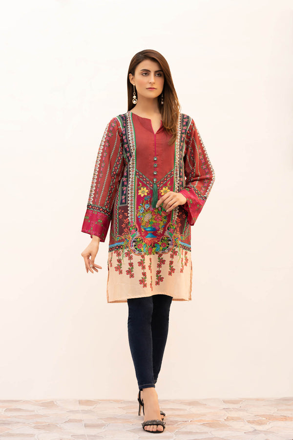 Blida - Digital Printed Stitched Lawn Kurti