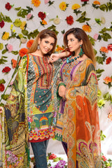 Soraya - Digital Printed and Embroidered Lawn 3PC